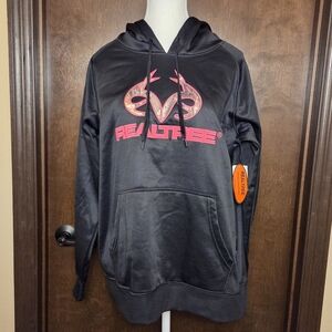 Realtree Black & Pink Hooded Sweatshirt NWT